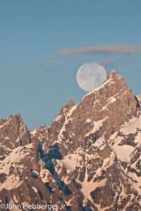 Moonset over Willow Flats
